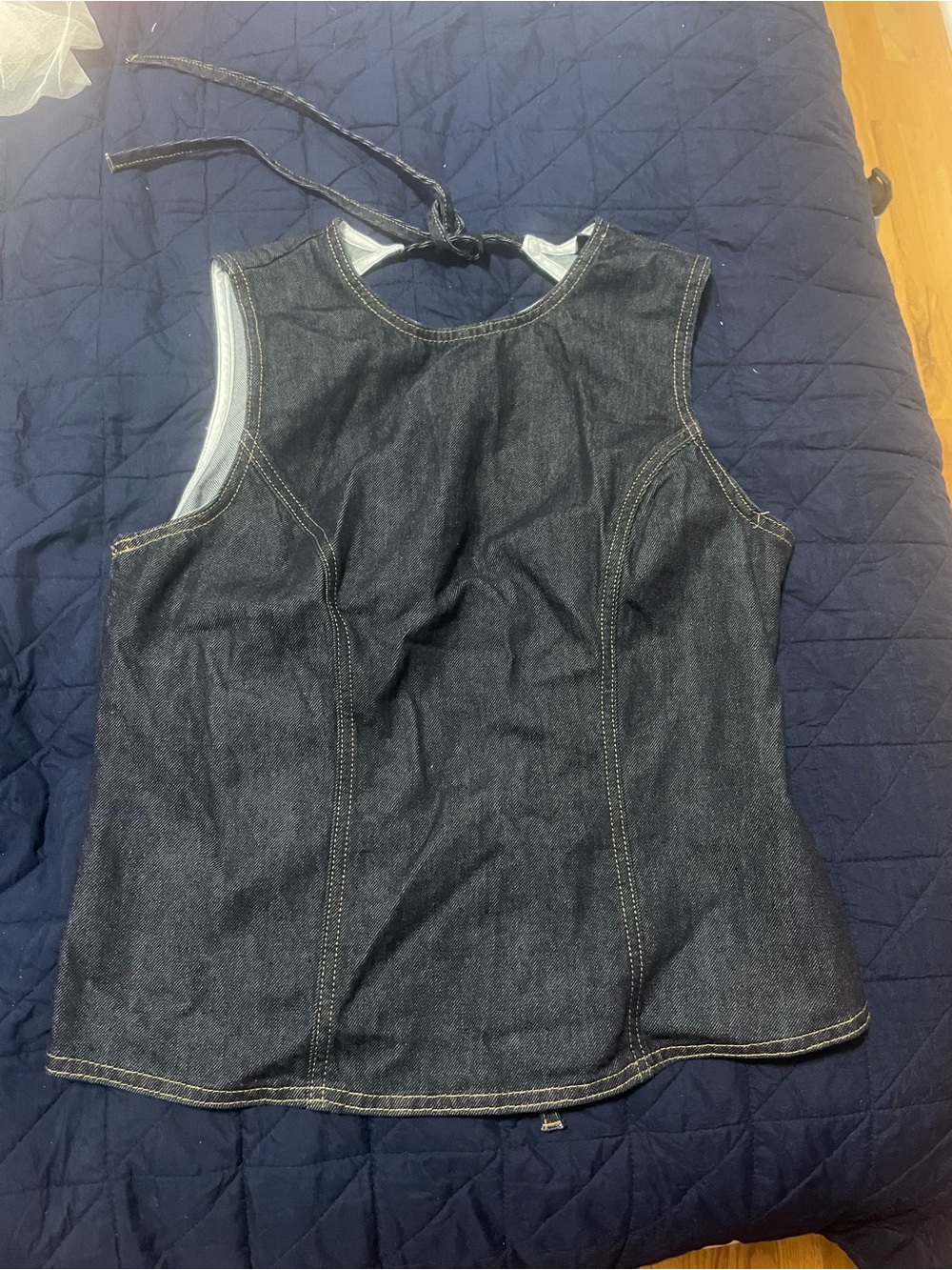 Sleeveless Dark Denim Tie-Back Tank Top - Wild Fable